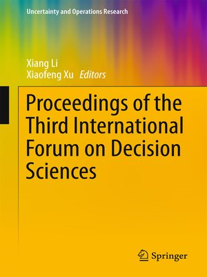 cover image of Proceedings of the Third International Forum on Decision Sciences